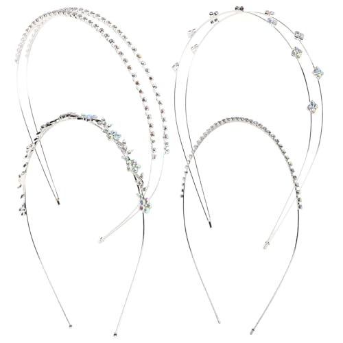 BESTYASH 4stücke Teiliges Haarschmuck Bräute Schlichte Eleganz Mit Funkelnden Strasssteinen Vielseitiges Stirnband Für Hochzeiten Und Besondere Anlässe Leicht Und Komfortabel Für von BESTYASH