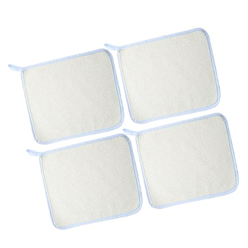 BESTYASH 4stücke Peeling-badetuch Aus Nylon Schnell Trocknend Für Täglichen Gebrauch Quadratisch Mit Rückenschrubber-funktion Für Glatte Haut Beiges Design von BESTYASH