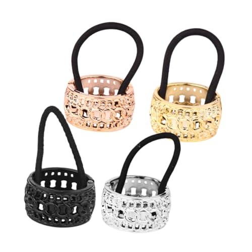 BESTYASH 4stücke Haarmanschetten Pferdeschwanzmanschette Elastische Haar Krawatte Pferdeschwanz Halter Manschette Für Frauen Haar Ringe Für Dickes von BESTYASH