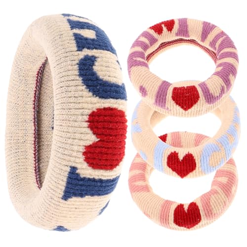 BESTYASH 4 Stück Haargummis Elastische Handtücher für Schonende Frisuren Vielseitige Haaraccessoires für Zufällige Farben und Stile Zufällige Farbe von BESTYASH