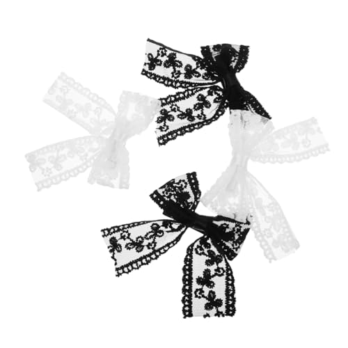BESTYASH 4stücke Cremefarbene Haarnadel Mit Spitzenschleifen Für Damen Schleifenhaarnadel Aus Spitze Bogen Haarnadel Als Haaraccessoire Spitzenhaarnadel Für Elegante Frisuren Haar Clips von BESTYASH