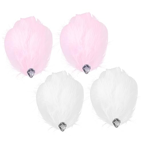 BESTYASH 4 Stück Haarspangen Styling Für Mädchen Flauschige Haarnadel Haarspangen Für Haar Accessoires Plüsch Süße Clips Für Haare Süße Haarspange von BESTYASH