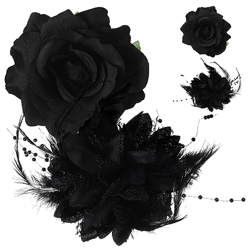 BESTYASH 4 Stück Haarspangen Teiliges Haarschmuck für Damen für Hochzeiten Partys Strapazierfähigem mit Stilvollem Blumendesign von BESTYASH