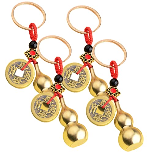 BESTYASH 4stücke Teiliges -Gourd Schlüsselanhänger Messing Mit Feng Shui Münzen Dekorativer Für Taschen Und Für Und BESTYASH 4stücke Teiliges -Gourd Schlüsselanhänger Messing Mit Feng Shui Münzen Dekorativer Für Taschen Und Für Und von BESTYASH