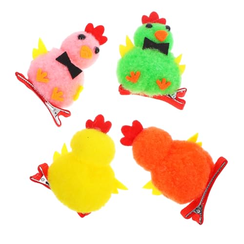 BESTYASH 4stücke Niedliche Chick Haarclips Weiche Farbige Haarschmuck-dekorationen Für Junge Mädchen Für Ostern Geburtstagsfeiern Und Schulveranstaltungen Sanft Zu Haar Und Haut von BESTYASH