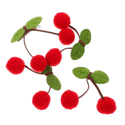 BESTYASH 4 Stück Kirsch haars Mädchen Clips Kirschhaarnadel bunt Styling Haarspangen Haarspangen Kirschhaarzubehör Haarschmuck für Teenager Stoff von BESTYASH