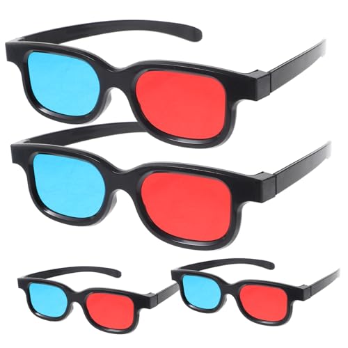 BESTYASH 4 Stück Kunststoff Brillen Rot blau Anaglyphe Kompatibel für Smartphone Tv Computer Bequeme Leichte Film brillen für Heimkino und Gruppenveranstaltungen BESTYASH 4 Stück Kunststoff Brillen Rot blau Anaglyphe Kompatibel für Smartphone Tv Computer Bequeme Leichte Film brillen für Heimkino und Gruppenveranstaltungen von BESTYASH