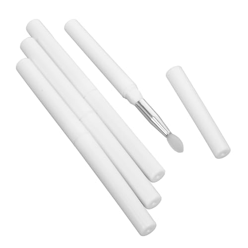 BESTYASH 4 Stück Lippenpeeling Lidschatten-make-up-pinsel Make -up -tools Make-up-tools Für Frauen Für Lippenmasken Wiederverwendbare Lippe Weiß Aluminiumrohr von BESTYASH