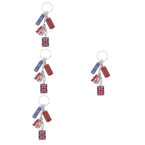 BESTYASH 4 Stück Union Jack Schlüsselanhänger Kette Schlüsselanhänger Charm Souvenir Uk Flagge Handtasche Für Großbritannien von BESTYASH