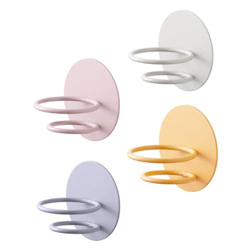 BESTYASH 4 Stück Makeup Sponge Organizer Wandhalterung Punchfreie Montage Stabiler Beauty Schwamm Halter für Puderquasten und Sponge Eggs Wasserfestes Aufbewahrungsregal in Gelb Blau Beige von BESTYASH