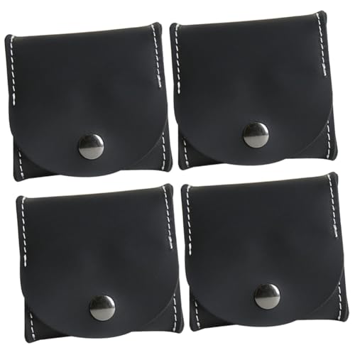 BESTYASH 4 Stück Mini-Geldbörse small Wallet kleingeldbeutel kleines Münztäschchen Herren-Geldbörse aus Leder Herrenbrieftaschen Herren Geldbörse Münzbeutel Vintage kleine Münztasche Mode von BESTYASH