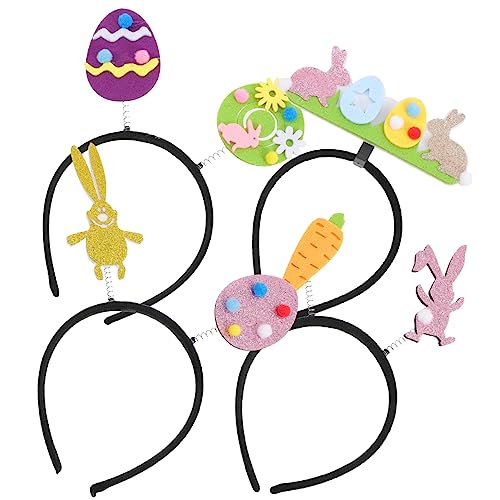 BESTYASH 4 Stück Osterbrillen Kompaktes Kostüm Haarband Aufblasbarer Hase Partygeschenke Osterparty Haar Requisite Haarreifen Im Osterstil Cosplay Stirnband Mädchen Haarband Mädchen von BESTYASH