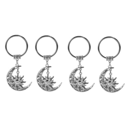 BESTYASH 4 Stück Retro Schlüssel Anhänger Anhänger Ketten Zubehör Halter Mini-schlüsselanhänger Sonne Auto Schlüsselanhänger Mond Brieftasche Auto-schlüsselanhänger Für Frauen Reize Metall BESTYASH 4 Stück Retro Schlüssel Anhänger Anhänger Ketten Zubehör Halter Mini-schlüsselanhänger Sonne Auto Schlüsselanhänger Mond Brieftasche Auto-schlüsselanhänger Für Frauen Reize Metall von BESTYASH