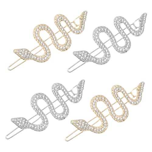 BESTYASH 4 Stück Schlange Haarclips Haarspange aus Legierung Damen Haarschmuck Vintage Design für Besondere Anlässe Sicher und Bequem im Gebrauch von BESTYASH
