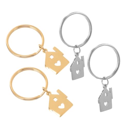 BESTYASH Schlüsselanhänger-dekorationsset 4-teilig Stabiler Edelstahl- -schlüsselanhänger Schlüsselanhänger- Für Frauen Männer Paare von BESTYASH