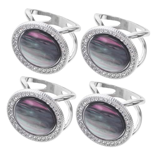 BESTYASH 4stücke Metall Schalringe Und Clips Schalzubehör Für Damen Kleidungszubehör Schmuckclips Für T-shirts Und Pullover Schalhalter Für Tägliche Anlässe von BESTYASH