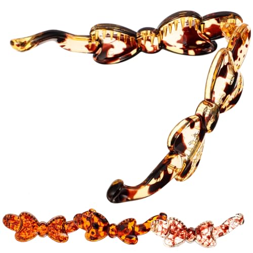 BESTYASH 4 Stück Teiliges Bananen Haarklammer mit Schleifen Design Haarspangen für Damen für Lockiges und Glattes Haar Verschiedenen Farben Erhältlich von BESTYASH