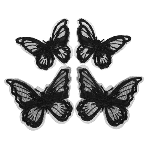 BESTYASH 4 Stück Teiliges Bestickte Schmetterling Haarspangen aus Spitze Elegante Spitzenhaarklammern für Damen und Mädchen Vielseitiger Haarschmuck für Hochzeit Alltag Einfach zu von BESTYASH