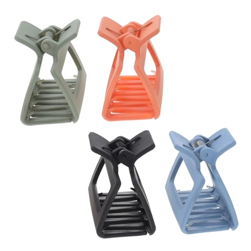 BESTYASH 4 Stück Teiliges Haarklammern aus Mattem Quadratische Haarkrallen mit Starkem Griff Vielseitige Haarspangen für Damen Rutschfeste Haarschmuck Clips in Grün Schwarz Braun und Blau von BESTYASH