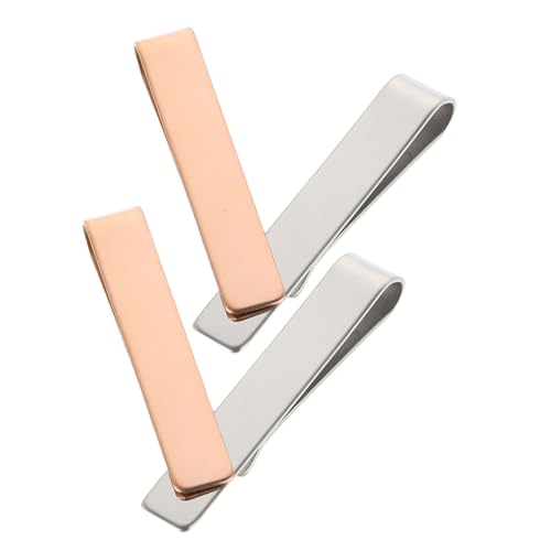 BESTYASH 4 Stück Teiliges Krawattenklammern Krawattennadel für Herren Hochwertige Krawattenclips für Hochzeiten Geschäftsmeetings und Formelle Anlässe Spiegelglanz Sicheres Halten von BESTYASH