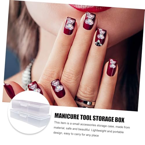 BESTYASH 4 Stück Teiliges Maniküre Aufbewahrungsbox aus Abs mit Deckel Kompakter Nail Art Organizer für Nagelzubehör Nagellack Nagelknipser Leicht Stabil für Maniküre Werkzeuglagerung von BESTYASH