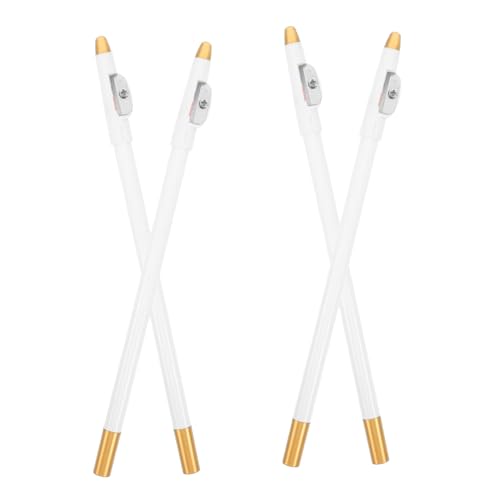 BESTYASH 4 Stück Teiliges Set Bart und Augenbrauenstifte mit Integriertem Anspitzer Wasserfestes Präzises Konturierungswerkzeug für Bart und Augenbrauenstyling Weiß von BESTYASH