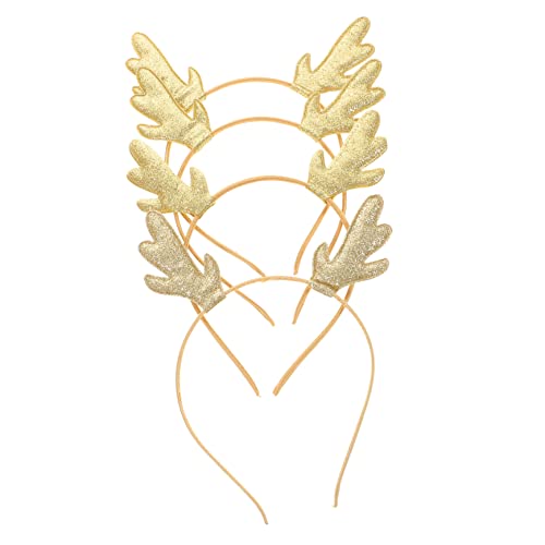 BESTYASH 4 Stück Teiliges Weihnachts Haarreifen mit Glitzer Geweih Leichtes Festliches Haaraccessoire für Damen für Weihnachtsfeiern Winterkostüme und Festliche Anlässe von BESTYASH