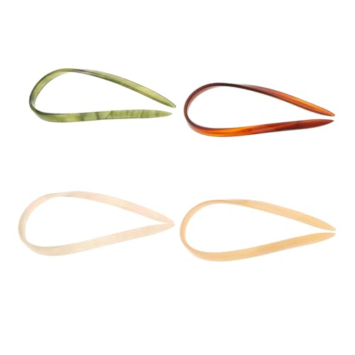 BESTYASH 4stücke U-haarnadeln Für Damen Dekorative U-form Haarnadeln Ersatznadeln Aus Acetat Für Frauen Minimalistisches Styling-accessoire Für Alltag Und Anlässe von BESTYASH