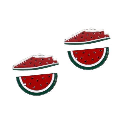 BESTYASH 4 Stück Wassermelonen-Abzeichen-Brosche Kleine süße Wassermelone Brosche Kleidungs Gaza-Pin retten mit internationaler Flagge Clips Cardigan- rot von BESTYASH