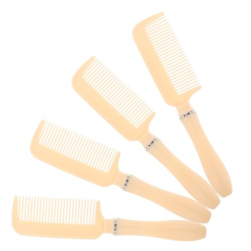 BESTYASH 4 Stück Haarkamm für Damen Lockenkamm mit Kopfhautmassagerippen Breiter Kamm für Voluminöse Frisuren Shampoo Kamm für Lockiges Haar Paddel Entwirrungsbürste von BESTYASH