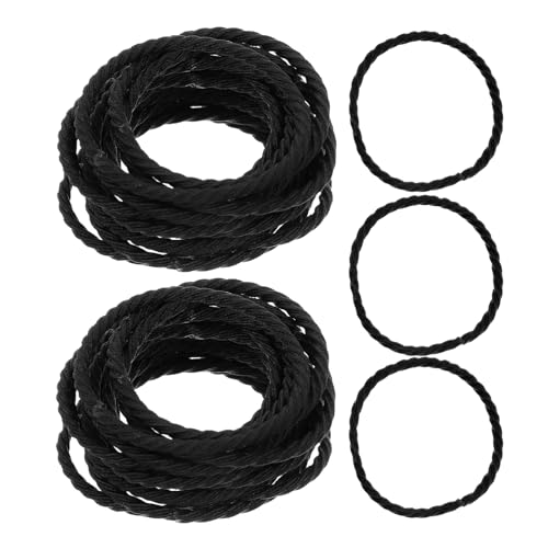 BESTYASH 40 Stück Hochelastische Haargummis für Damen Nahtlose Schwarze Haarbänder für Haushalt und Alltag Elastische Krawatten für Dickes Haar von BESTYASH