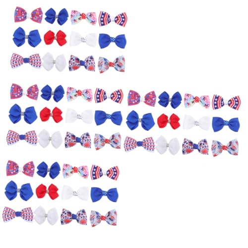 BESTYASH 48 Stk Haarnadel haarschmuck Haarspangen hairpin haarklauenclips Schleife Mädchen verbeugt sich Haarklammer Bowknot-Clip Bogenclip für Kinder Flagge Krawatte schmücken Gewindeband von BESTYASH