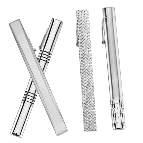BESTYASH 4stücke Er Set Herren Krawattenklammern Aus Metall Krawattenhalter Für Männer Krawattenklammer Für Formelle Anlässe Sicherer Halt Langlebige Kragenclips von BESTYASH