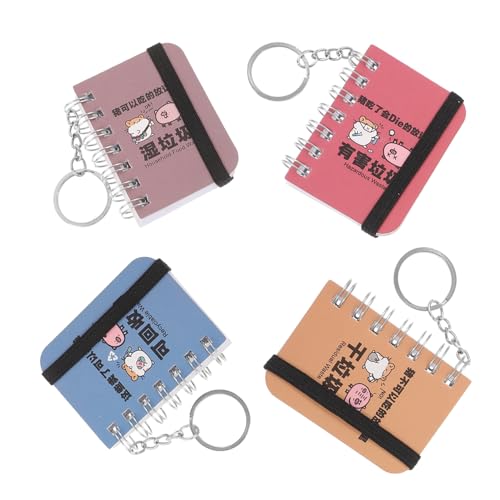 BESTYASH 4stücke Mini Buch Schlüsselanhänger Kleines Schlüsselanhängerbuch Mini-schlüsselanhängerbuch-notizbuch Kawaii Mini-Buch-schlüsselanhänger BESTYASH 4stücke Mini Buch Schlüsselanhänger Kleines Schlüsselanhängerbuch Mini-schlüsselanhängerbuch-notizbuch Kawaii Mini-Buch-schlüsselanhänger von BESTYASH
