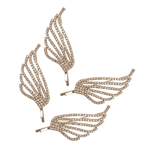BESTYASH 4Stücke Strass Flügel Haarspangen Haarclips für Damen Hochzeits Haarschmuck Leicht und Langlebig für Partys und Besondere Anlässe von BESTYASH