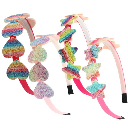 BESTYASH 4stücke Herz Stirnbänder Junge Mädchen Kopfbedeckungen Party Karneval Kopfschmuck Dekorative Stirnbänder Für Urlaub Und Festivals von BESTYASH