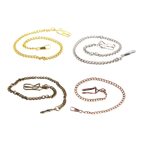 BESTYASH 4stücke Metall-taschenuhrketten Jeans-gürtelketten Für Männer Gold Silber Rot Bronze Blau Bronze von BESTYASH