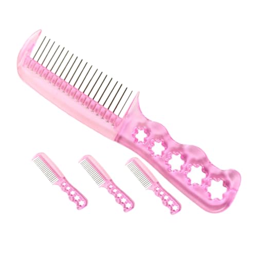 BESTYASH 4stücke Perückenkamm Mit Stahlzähnen Perückenstahlbürstenkamm Für Frauen-perücken Puppenhaarbürstenkamm Für Entwirren Und Stylen Perückenstahlkamm Mit Ergonomischem von BESTYASH