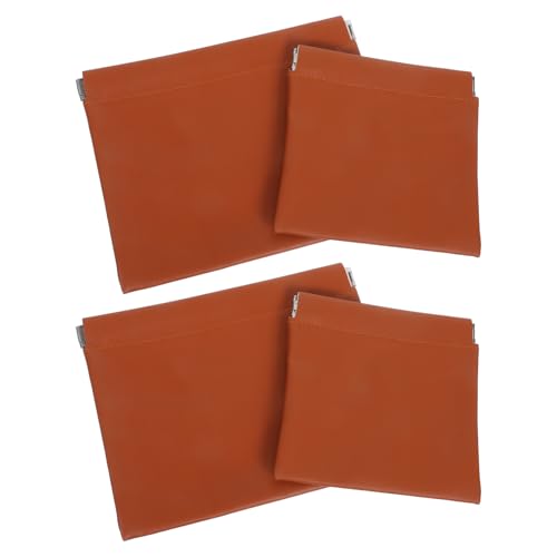 BESTYASH 4stücke Schmuck-reiseetui Aus Pu Mit Automatischem Schnappverschluss Kleine Make-up-Tasche Mit Druckknopfverschluss Organizer-Tasche Für Handtasche Reise-Make-up-Tasche Mit von BESTYASH