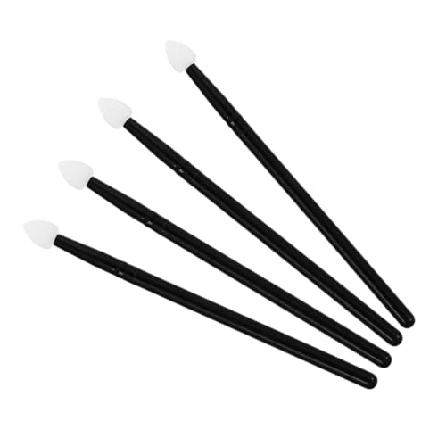 BESTYASH 4stücke Teilige Augen-make-up-pinsel Weiche Lidschatten-applikatorstifte Aluminium Und Silikon Für Unterwegs Gleichmäßiges Auftragen von BESTYASH