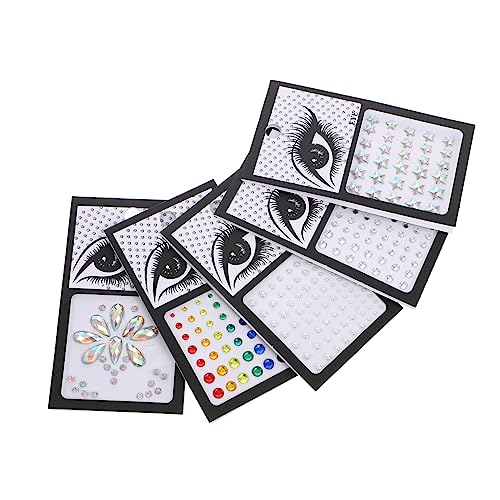 BESTYASH 5 Blätter Selbstklebende Strasssteine für Gesicht Glitzernde Augen Juwelen Aufkleber für Makeup Wiederverwendbar für Weihnachten und Halloween Verschiedene Designs und Formen BESTYASH 5 Blätter Selbstklebende Strasssteine für Gesicht Glitzernde Augen Juwelen Aufkleber für Makeup Wiederverwendbar für Weihnachten und Halloween Verschiedene Designs und Formen von BESTYASH