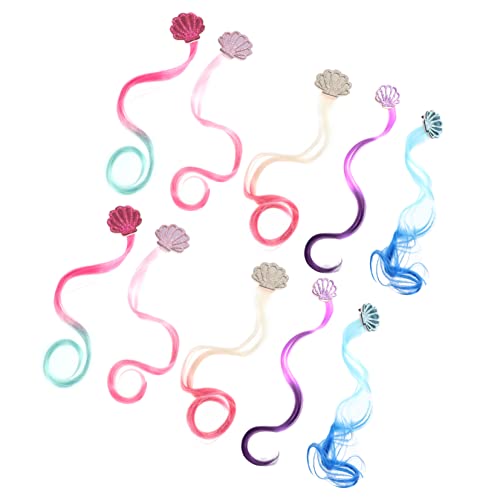 BESTYASH Bunte Haarspangen Für Mädchen 5 Paare Clip in Haarverlängerungen Farbige Haaraccessoires Für Kinderfrisuren Für Partys Und Festlichkeiten von BESTYASH