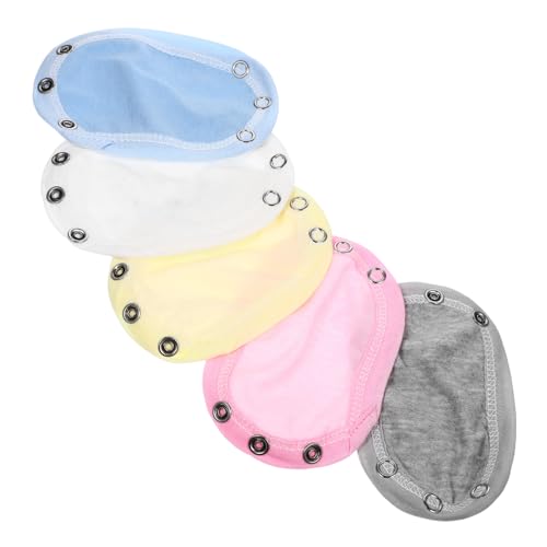 BESTYASH 5 Stück -Hoodie-Erweiterungen Overalls -Extender wiederverwendbar lang Windeln Jumpsuits Extender Kleinkind Mädchen Bodysuit-Druckknopfverlängerung -Extender Baumwolle von BESTYASH