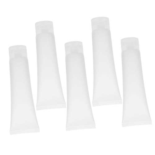 BESTYASH 5stücke Wiederverwendbare Reiseflaschen Soft Squeeze Flaschen Für Shampoo Gesichtsreiniger Handcreme Körperlotion Mit Aufbewahrungsbehälter von BESTYASH