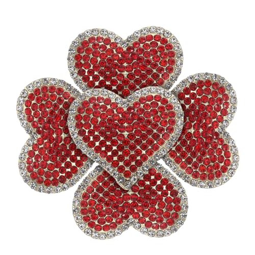 BESTYASH 5 Stück Rote Herz Anstecknadel Langlebigem Legierungsmaterial Elegantes Accessoire für Hochzeiten Partys und Besondere Anlässe von BESTYASH