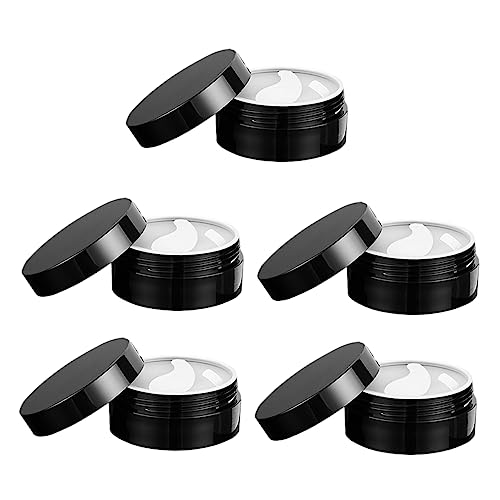 BESTYASH 5 Stück Salbenglas über Nacht Spender Toilettenartikel lidschatten cremefarbene Hüllen kosmetische leere gläser nachfüllbarer Make-up-Behälter Lippen-Augenmasken-Hüllen p.s Schwarz von BESTYASH