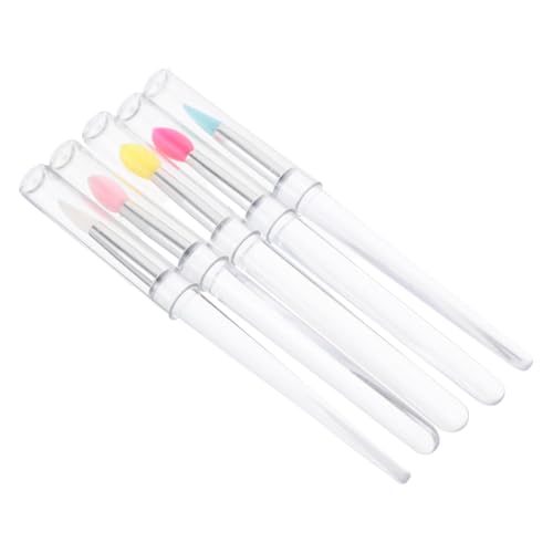 BESTYASH 5 Stück Silikon-lippenapplikator-pinsel, Lipgloss-balsam-, Silikon-lippenpinsel, Wiederverwendbarer Lippenmasken-, Lippenpinsel, Lidschatten, von BESTYASH