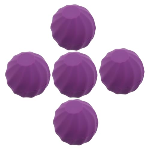 BESTYASH 5 Stück Sphärisches Lippenstift-etui Rohrlipgloss Lipgloss-kit Flüssiger Lippenstift-organizer Salbendosen Aluminiumdosen Mit Deckel Metalldosen Apothekenbedarf Violett Plastik von BESTYASH