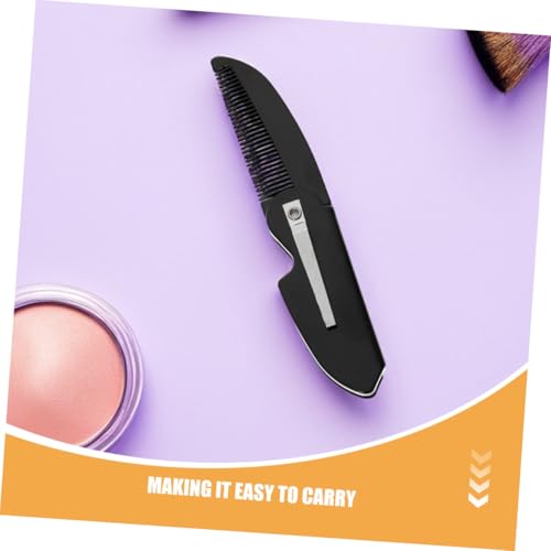 BESTYASH 5 Stück Teiliges Faltbares Klein Kompakt Tragbar für Männer Glattes Styling Feinzahnig Robustes Kunststoffmaterial für Unterwegs Tägliche Bartpflege von BESTYASH