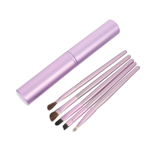BESTYASH 5 Stück Teiliges Lidschatten Pinselset aus Hochwertigem Ziegenhaar Professionelle Make Up für Mischen und Auftragen von Lidschatten Aluminiumverpackung Zuhause Salon von BESTYASH